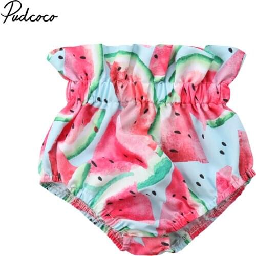 2018 Brand New Toddler Infant Baby Girls PP Pants Cotton Shorts Watermelon Bloomers Diaper Nappy Summer Shorts 3-18M