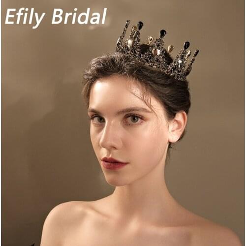 Rhinestone Crown Crystal Tiaras and Crowns for Women Hair Accessories Gold Party Hair Jewelry Prom Headpiece Gift Headwear