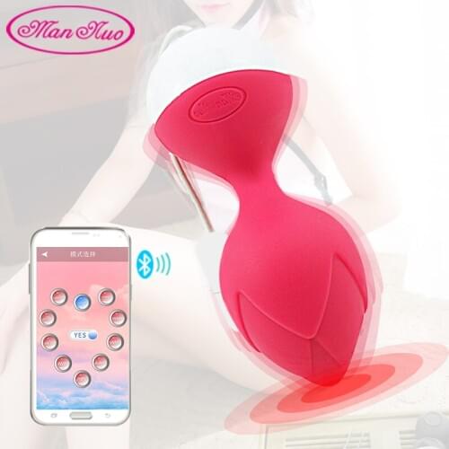 ManNuo APP Vibrator Remote Control Vibrating Egg Kegel Ball Bluetooth Connected G Spot Vibrator Sex Toys for Women Drop shipping