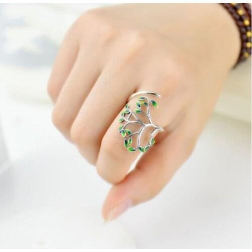 YOBEST Retro Life Tree Plant Rings for Female Anniversary Gifts Dropshipping Seller Trendy Jewelry Manufacturer Supplier