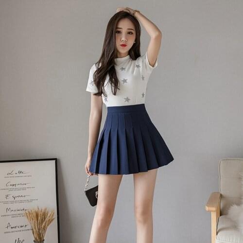 Pleated Skirt Women Skirt Ummer High Waisted School Skirts Girl Campus Sweet Lovely Pleated Skirt Mini Skirts