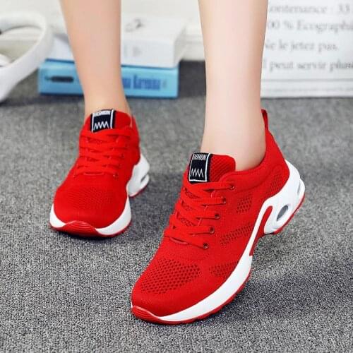 Big Size Summer Outdoor Sneakers Women 2020 Womens Running Shoes Sports Woman Basket Sport Femme Red Sneackers Footwear B-537
