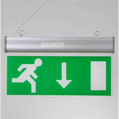 10pcs/lot ZC-DP Safety Exit Evacuation Indicator Lamp Acrylic Tag Indicator Light Fire Emergency Light 110V/220V 3W 50-300cd/m2