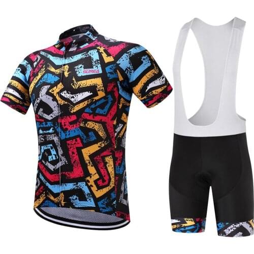 100%Polyester New Pro team Cycling Jersey Set Bike Clothing Ropa Ciclismo Breathable Short Sleeve cycling clothing With 9D Pad