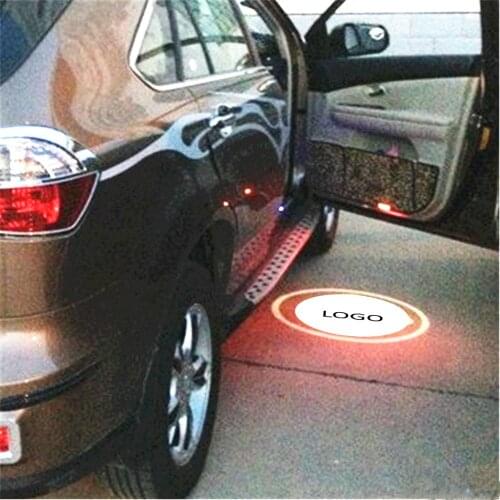 2 pcs 5W Car Door Welcome Light For Bugatti LED Laser Logo Ghost Shadow Warning lights For Saab Threshold modulation