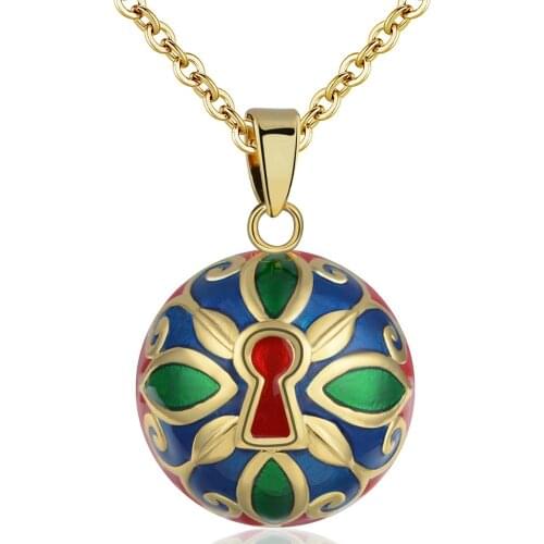 Angel Ball Harmony Caller Multicolor 20mm Sound Music Ball French iris Pendants Maternity Necklace Baby Gifts Women Jewelry B343