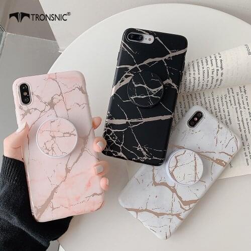 Electroplated Marble Phone Case for iPhone 11 Pro XR XS MAX Soft Foldable Stand Matte Luxury Cases for iPhone 6s 7 8 Plus Covers