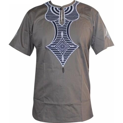Dashiki High Quality New Design Embroidered African Muslim T-Shirts Ankara African Clothings мусульманская одежда для мужчин