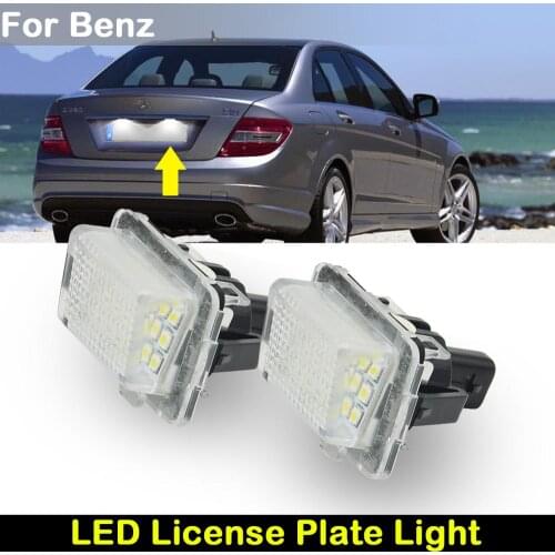 For Benz C-CLASS W204 W205 W216 W218 E-CLASS W212 S-CLASS W221 W231 S-CLASS W222 LED license plate light number plate lamp