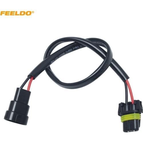 FEELDO 10Pcs 12V 35W 55W Auto 9005/9006 Male to Femal HID Conversion Kit Xenon Lamp Bulb Power Wire Harness Plug Power Cable