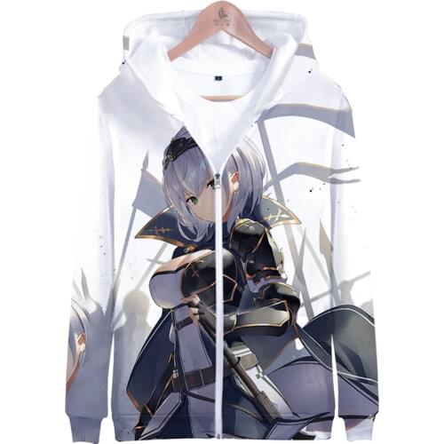 HOLOLIVE VTuber Shirogane Noel 3D printed autumn winter Holiday passionate style Men/Women Streetwear Style Zip Kawaii hooded