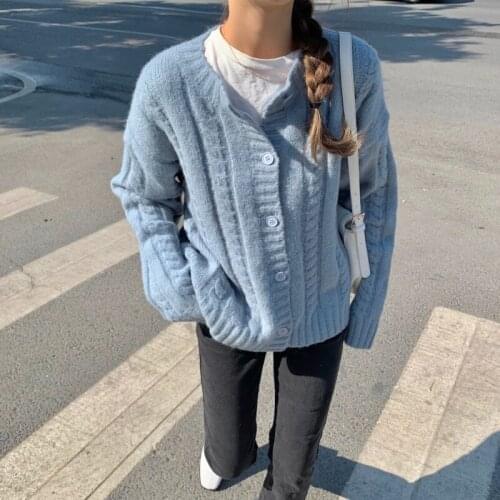 Cardigan Sweater Fashion Womens Loose Knit Sweater Coat Oversized Cardigan Woman Sweaters