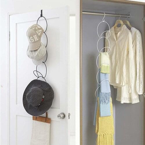 Creative Multi-function Hat Hook Bag Storage Shelf Hanging Home Organizer In The Closet Simple Har Rack Behind Door