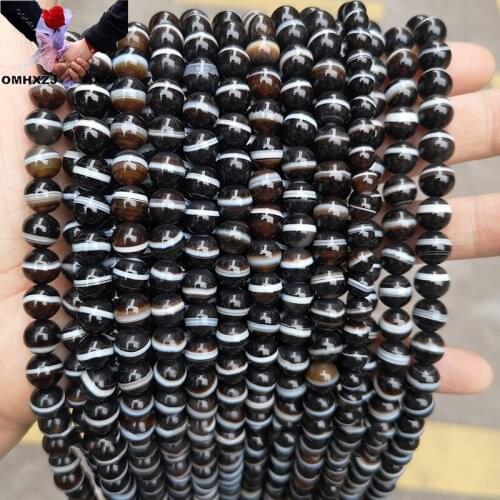 OMH JD17 6 8 10 12 14mm Natural Jewelry DIY Making Bracelet Necklace Natural Pharmacist Agate Round Jade Loose Spacer Beads