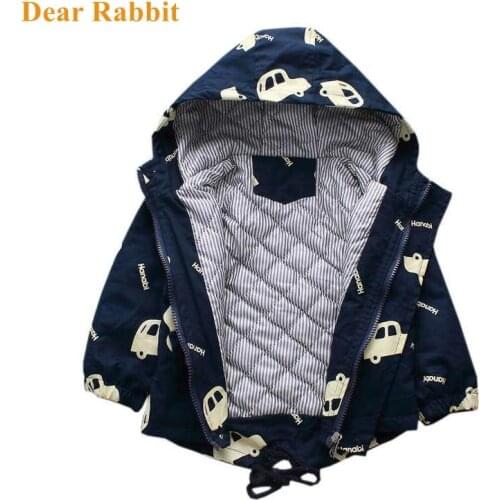 Children Winter clothes Outdoor Jackets for Boys Hooded Warm Kids Outerwear Windbreaker Autumn Car Baby girl Boy Coats Clothing