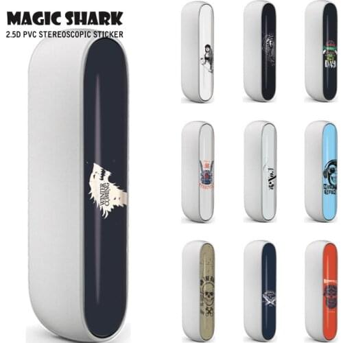 Magic Shark New Skull Tiger Winter Coming Motorbike Sticker for IQOS 3 IQOS3 Case Cover Film E Cigar