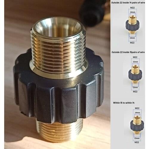 Metal Adapter Foam Nozzle Pressure Washer Adapter Foam Generator Snow Foam Lance Joint M22 14MM,M22 15MM,M22 15 To 14mm