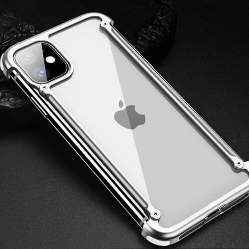 Metal Bumper Phone Case for iphone 12 11 Pro Max Case Shockproof Funda Metal Frame Aluminum Cover for iphone 12 11 X Back Coques
