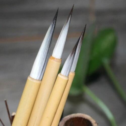 Chinese Calligraphy Painting Brush Set Canetas Landscape Painting Thin Weasel and Woolen Hair Writing Brushes Pen Tinta China