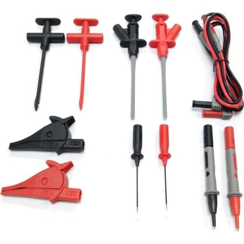 QHTITEC Multimeter Test Leads Set Probe Hook Test Rod Alligator Clip Test Pen Test Hook Clamp Probe Pen Test Wire Kit