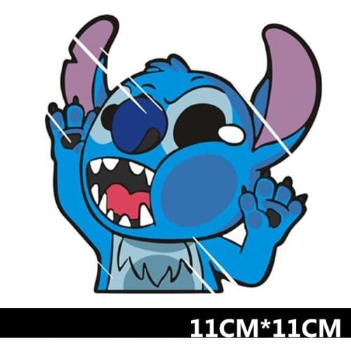 Dawasaru Stitch Cartoon Car Stickers Lovely Cute Funny Creative Decals Weird Custom Car Stickers,11cm*11cm
