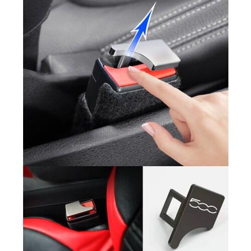New Car Safety Belt Seat Belt Cover Vehicle Buckle Clip Seatbelt Clip For Fiat 500 Accessorie