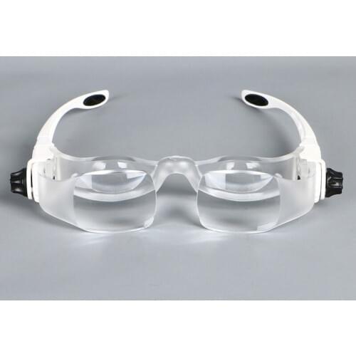 Wholesale reading glasses 1PC 7102-L Magnifier fold Magnifying glass Headband Magnifier Glasses Lupa Microscope 1.5X 3.8X Lupoj