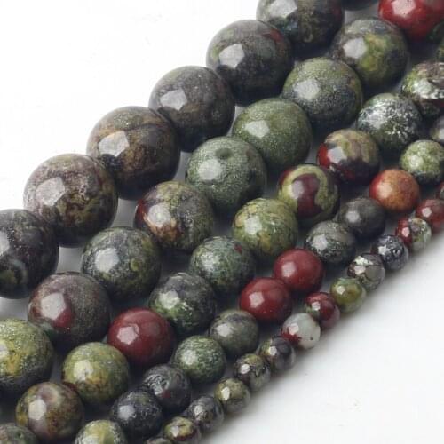 Wholesale Natural The Dragon Blood Stone Loose Beads 4/6/8/10/12 mm For DIY Bracelet Necklace Jewelry Making