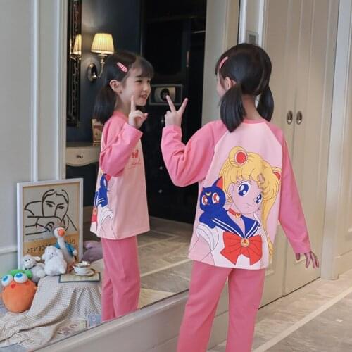 15 Style 2021 New Spring Winter Children Pajamas For Boys Girls Polyester Cute Japan Cartoon Home Wear Kid Pyjamas Long Sleeve