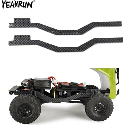 YEAHRUN 1Pair Carbon Fiber Chassis Frame Rails Beam For 1/24 Axial SCX24 90081 RC Crawler Car Upgrade Parts