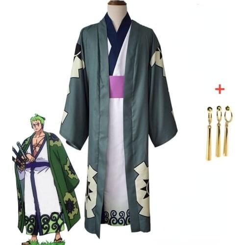Halloween Funny Costume ONE PIECE Roronoa Zoro Full Cosplay Costume