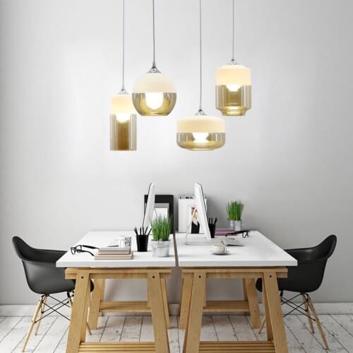 Modern design glass bottle pendant light restaurant bedroom balcony aisle American Nordic style hanging lamps
