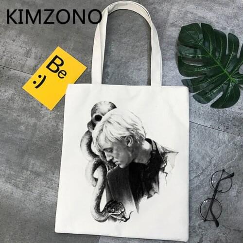 Draco Malfoy shopping bag eco reusable canvas shopping jute bag tote bag reusable woven sac cabas net sacolas