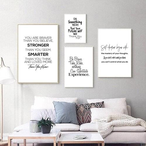 Inspirational Simple Sentence Quotes Modern Poster Canvas Print Painting Wall Art Living Room Home Decoration