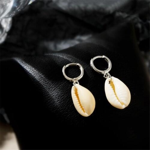 Han Edition Shell Earrings Women Fashion Contracted Temperament Geometric Shells Earrings Accessories