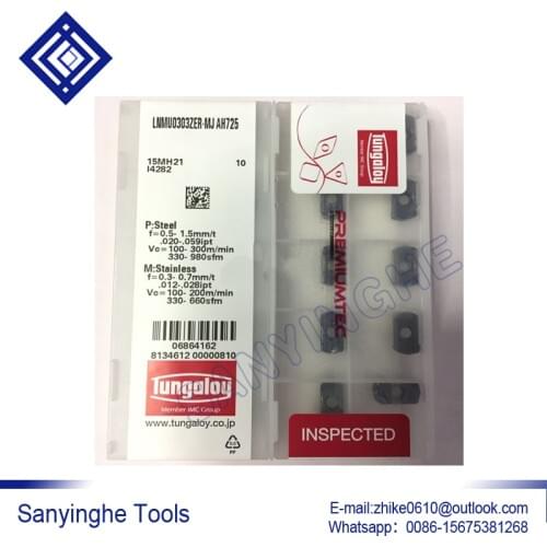 Free shipping high quality sanyinghe 10pcs/lots LNMU0303ZER-MJ AH725 cnc carbide milling insert cnc blade lathe turning tool