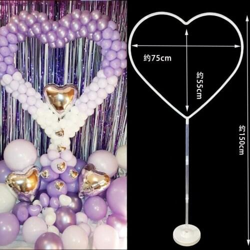 150cm Heart Balloon Stand Balloon Arch Frame Baloons Wreath Holder Wedding Valentines Day Ballons Decorations Birthday Party
