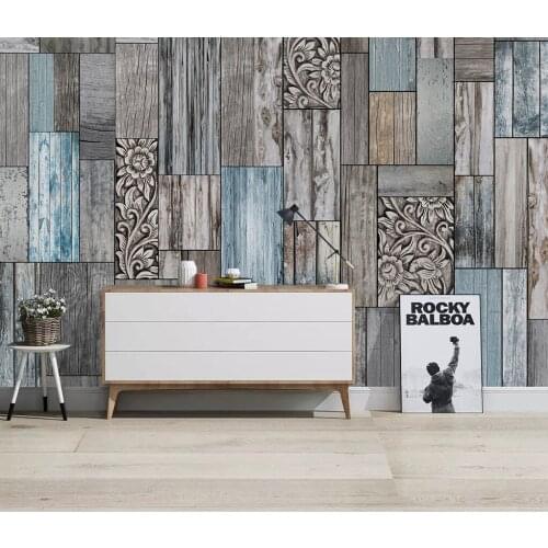 CJSIR Custom Nordic Retro Wooden Wallpapers for Living Room TV Background Decorative Cultural Wall Paper Bedroom Decoration