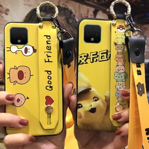Cute For Woman Phone Case For Google Pixel 4XL Waterproof Anti-dust Wrist Strap Phone Holder Cartoon