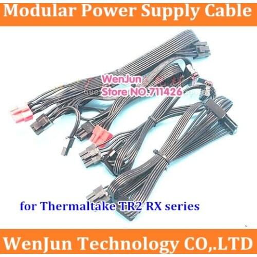 PCI-E Dual 8pin(6+2) /pcie 6+2pin /SATA 15pin /IDE 4pin modular Power supply cable for Thermaltake TR2 RX series