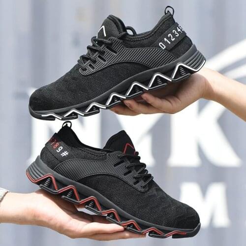 2021 Work Safety Boot Air Mesh Mens Safety Shoes Steel Toe Boots Men Puncture-Proof Work Sneakers Indestructible Shoes