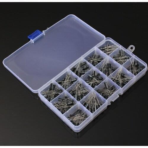 200Pcs 15 Value Electrolytic Capacitor Assortment Box Kit