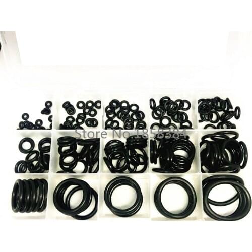 200PCS/set Rubber O Ring Assortment kit oring Washer Gasket Sealing O-Ring pack 15 Sizes with Plastic Box silicone rubber rings