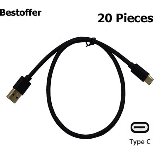 Wholesale 20 pieces/lot Gold Plated USB 3.0 Super Speed 5Gbps Type A Male to USB 3.1 Type C Male data Cable Cord Drop Shipping
