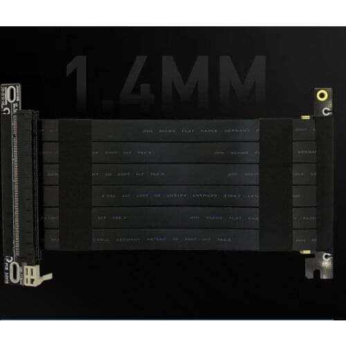 PCIe Riser Cable, 3.0 x16 PCI Express Riser Extender, Flexible High Speed GUP Riser Cable for ITX Chassis Case (18.5cm)