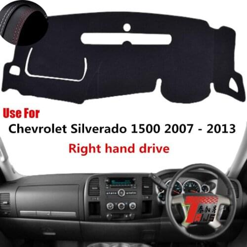 TAIJS Factory Simple Sport Leather Car Dashboard Cover For Chevrolet Silverado 1500 2007 08 09 10 11 12 13 Right hand drive