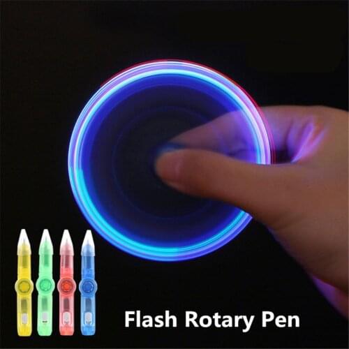 1pc LED Spinning Pen Ball Spinner Pen Glow In Dark Light EDC Stress Relief Kids Toy Gift School Supplies
