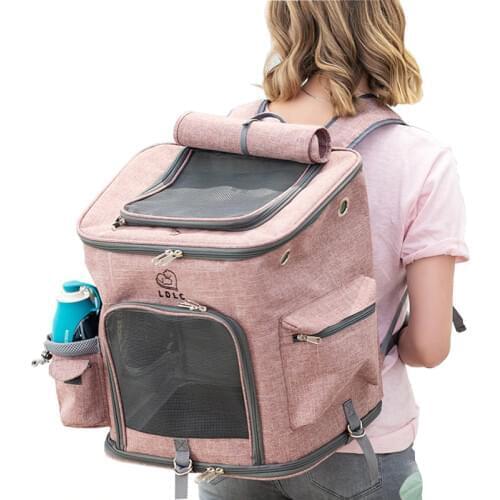 Dropshipping Dog Cat Carrying Extra Large Capacity Pet Backpack Dog Breathable Pet Carrier Outdoor Travel Portable Shoulder Bag