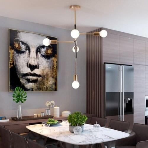 Nordic Simple Post-Modern Geometric Chandelier Creative Personality Color Collision Design Hotel Restaurant Chandelier