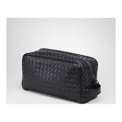 OL Handbag realleather gentlemen wash bag hand-made hand bag leather mens business bag